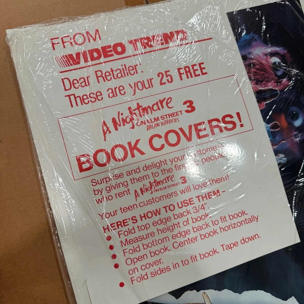 1987 Nightmare on Elm Street 3 Dream Warriors Promo 25 Book Covers NOS